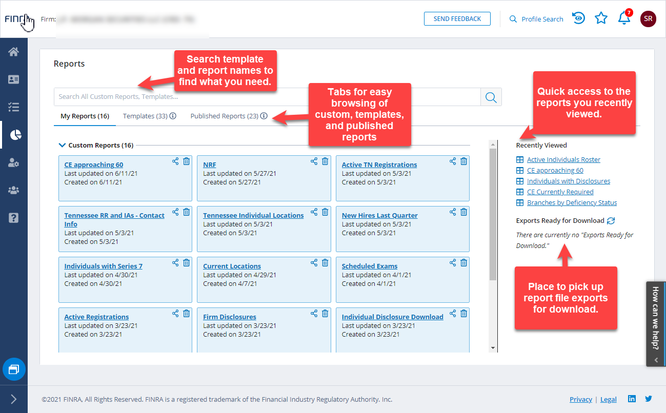 FINRA Gateway Report Enhancements