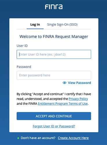 Request Manager - Portal Login