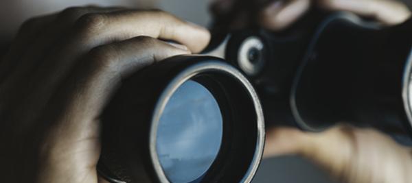 Person using binoculars